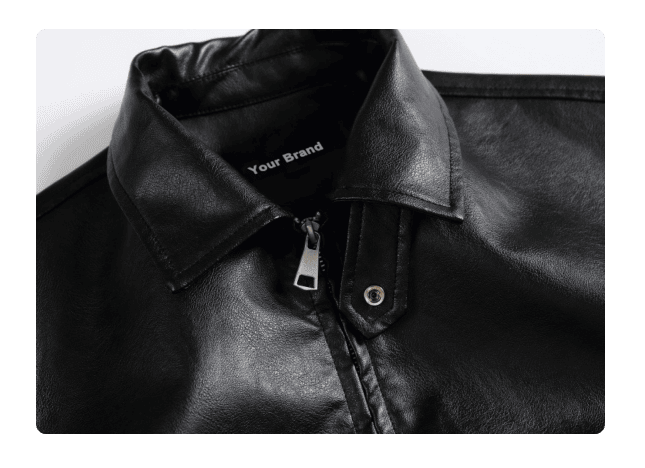 custom leather jacket label with branding